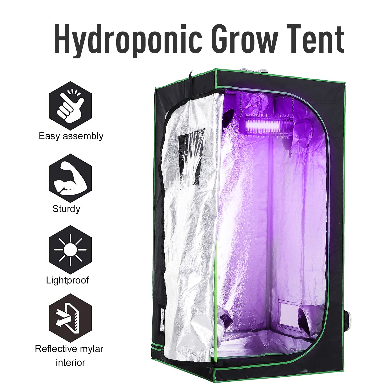 HYDROPONIC GROW TENT 80×80×160CM | GreenTonez