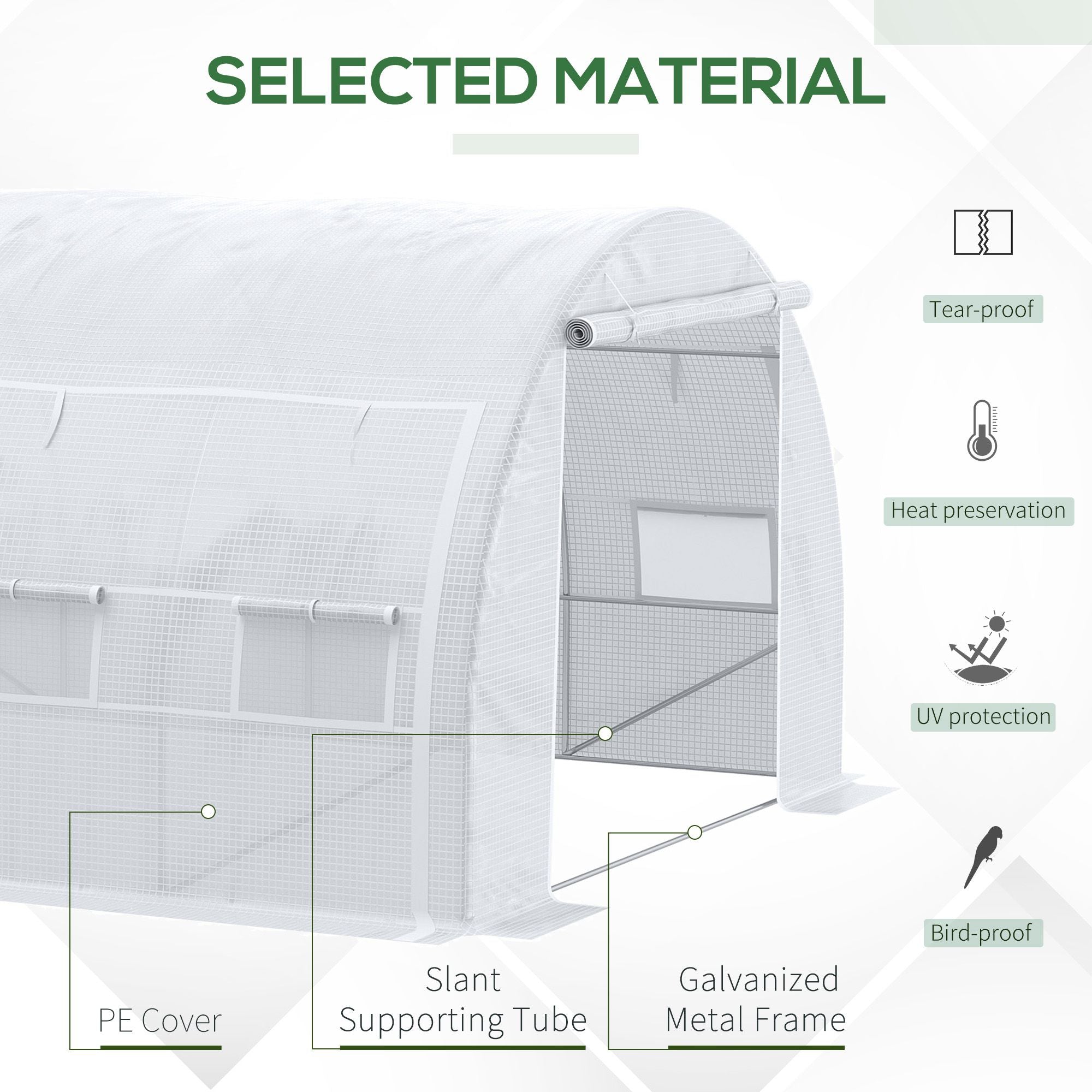 WALK-IN POLYTUNNEL GREENHOUSE 4×3×2M | GreenTonez