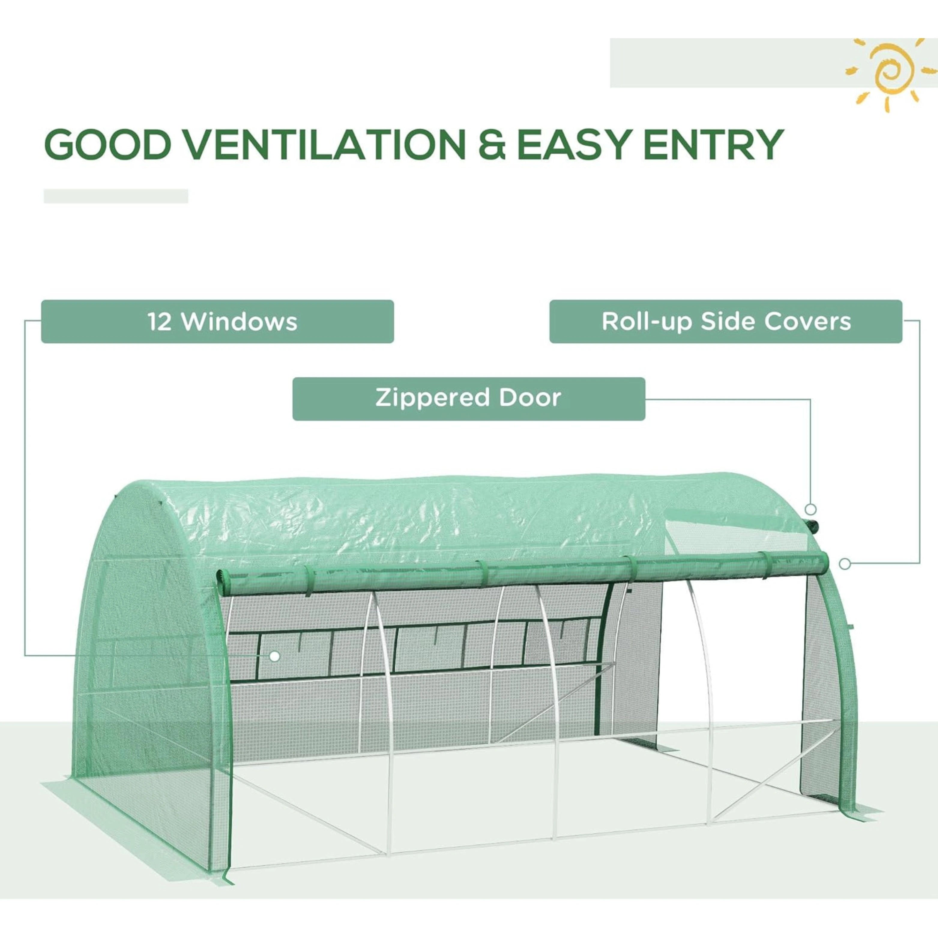 WALK-IN POLYTUNNEL GREENHOUSE | GreenTonez