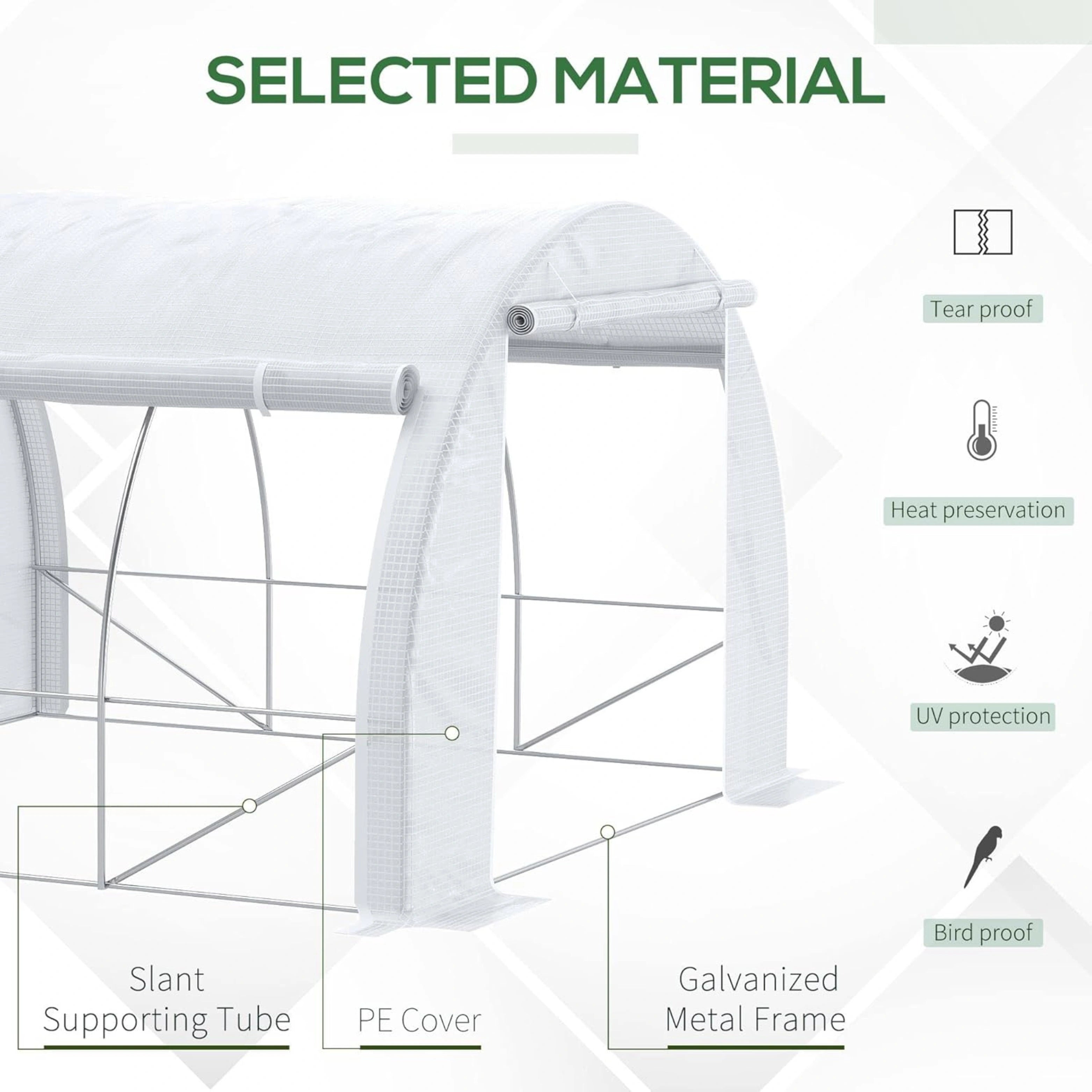 WALK-IN POLYTUNNEL GREENHOUSE 3×3×2M | GreenTonez