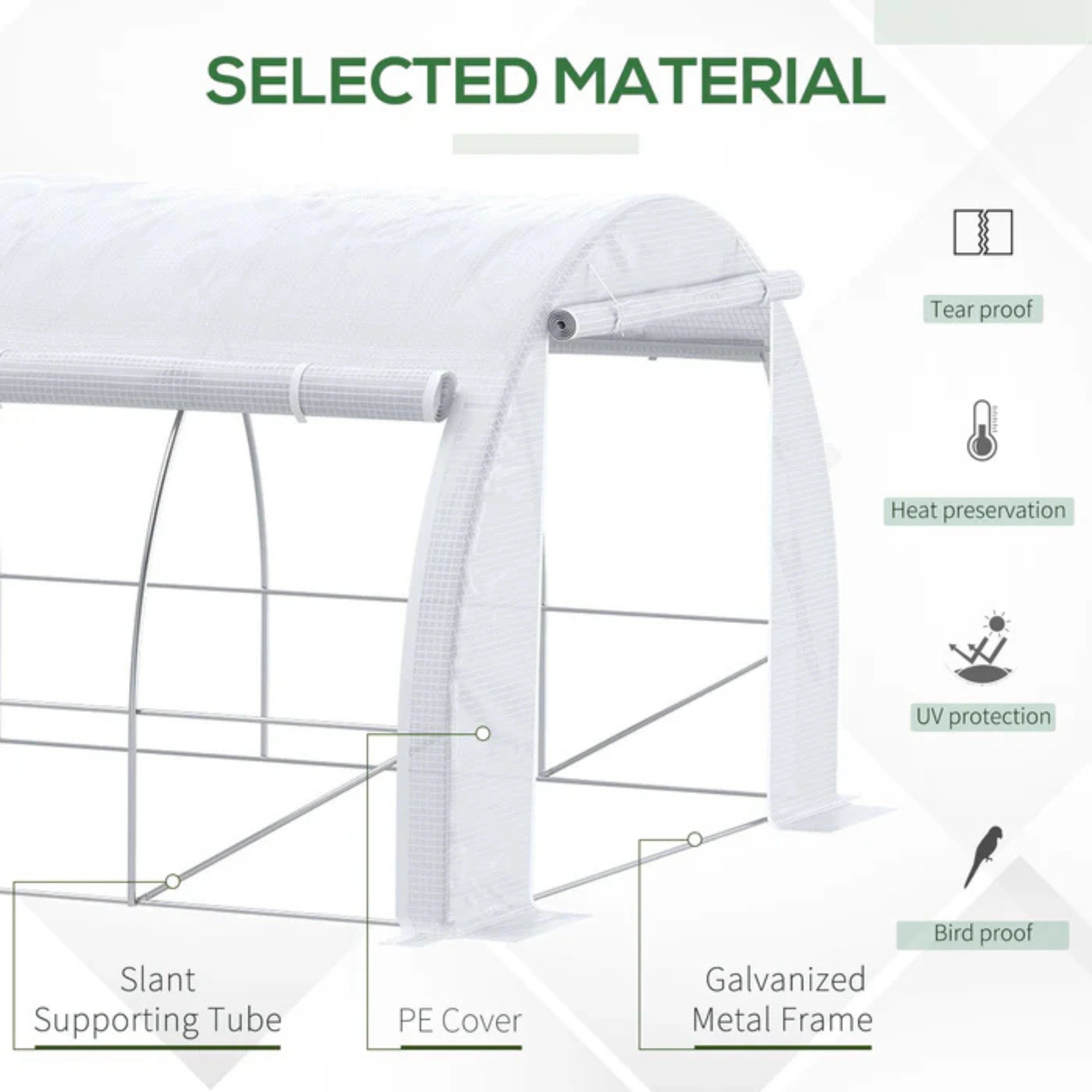 WALK-IN POLYTUNNEL GREENHOUSE 6×3×2M | GreenTonez