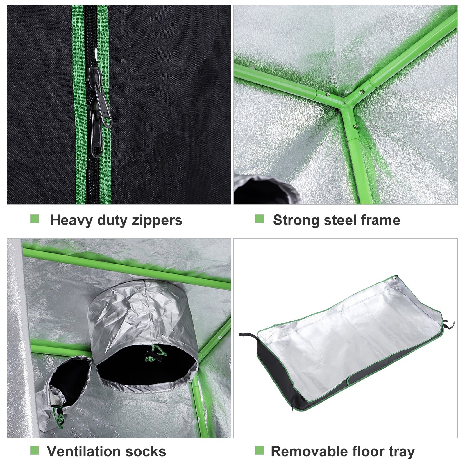 HYDROPONIC GROW TENT 80×80×160CM | GreenTonez