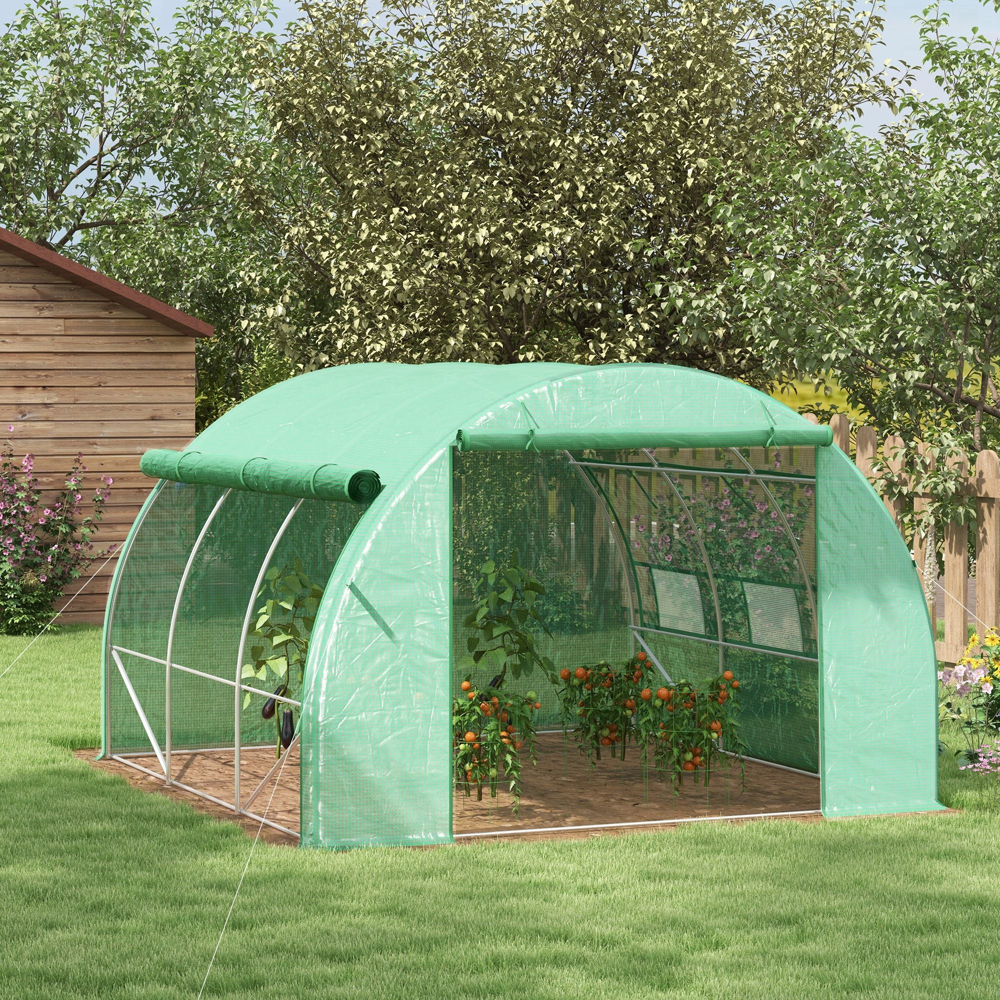WALK-IN POLYTUNNEL GREENHOUSE 3×3×2M | GreenTonez